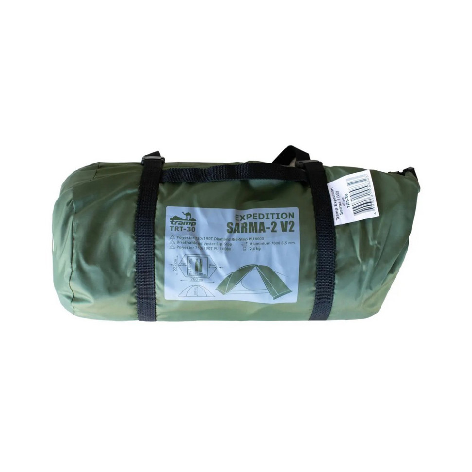 Палатка туристическая Sarma 2 (V2) Tramp TRT-030-green, Зеленая