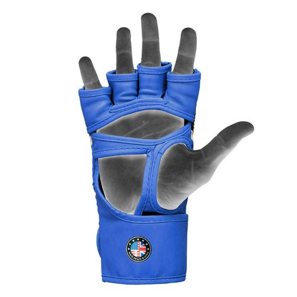 Перчатки для ММА AURA PLUS T-17 RDX Inc Limited GGR-T17UB-L+ Blue/Black, L (капа в комплекте)