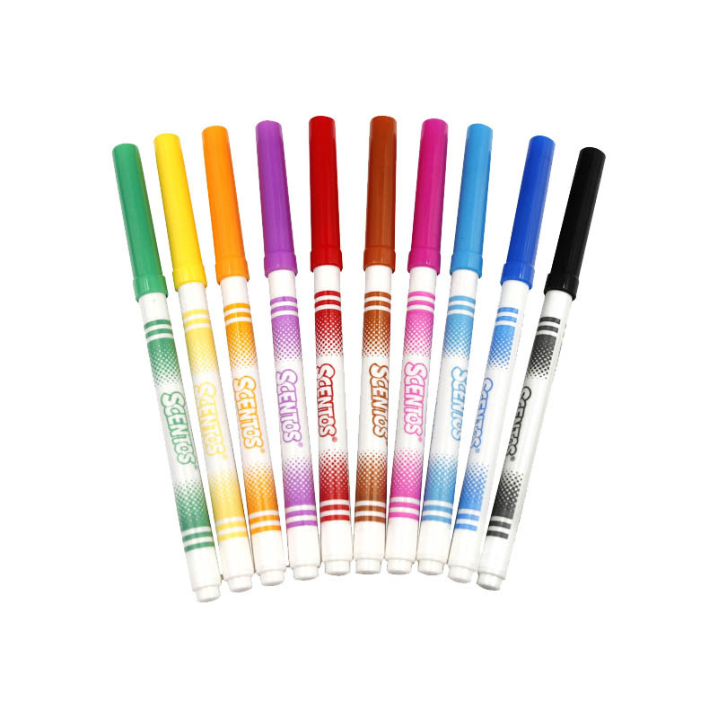 Набір ароматних маркерів з пером для малювання Scentos 40720, 10 кольорів