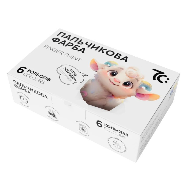 Дитячий набір пальчикових фарб GAMMA`UA 7C40601, 6 кольорів
