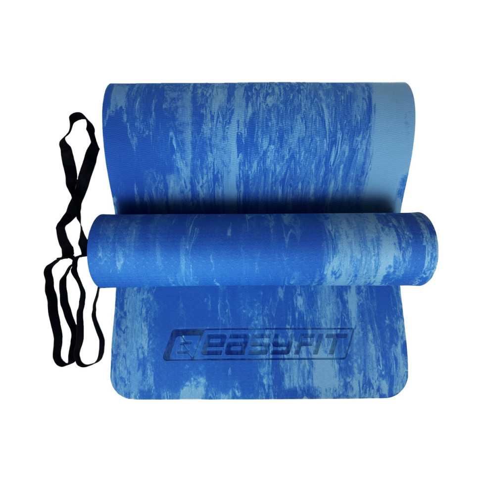 Килимок для йоги та фітнесу s-EVA Mat EasyFit EF-1911-Bl 8 мм, синій