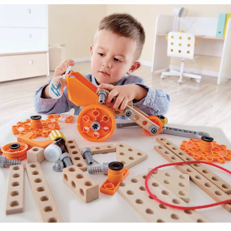 Конструктор Junior Inventor Hape E3032 з підсвічуванням, 57 деталей