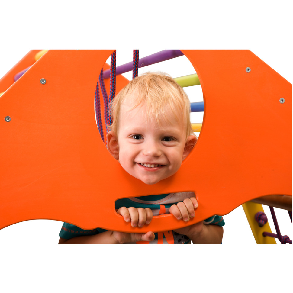 Дитячий спортивний комплекс SportBaby KindWood Color Plus з кільцями