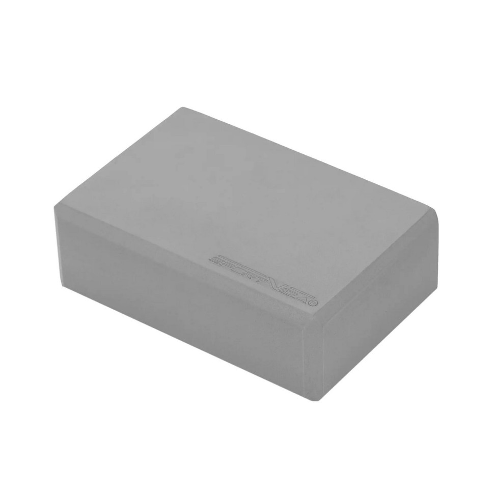 Блок для йоги SportVida SV-EZ0067 Grey, EVA 23 x 15 x 7.6 см 