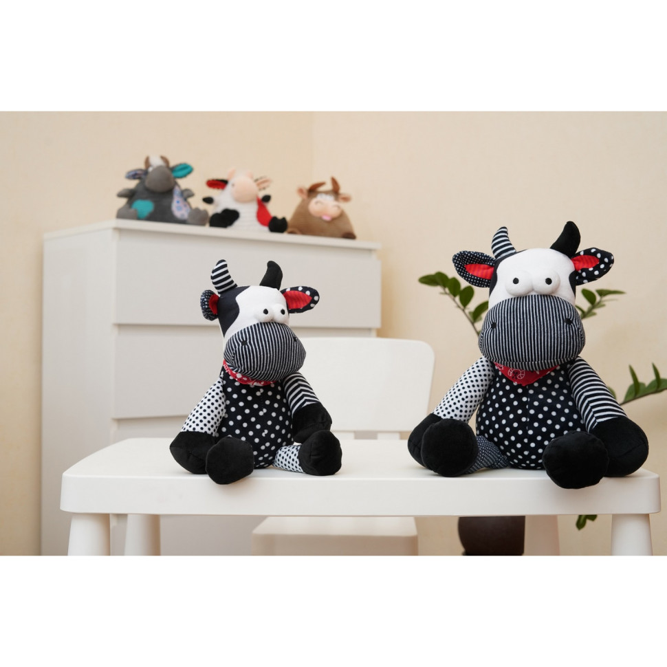 Мягкая игрушка Same Toy Корова-Бык (черно-белый) 30 см A1057/30