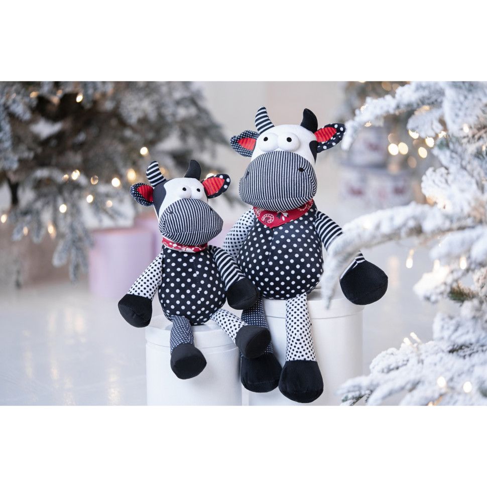 Мягкая игрушка Same Toy Корова-Бык (черно-белый) 30 см A1057/30