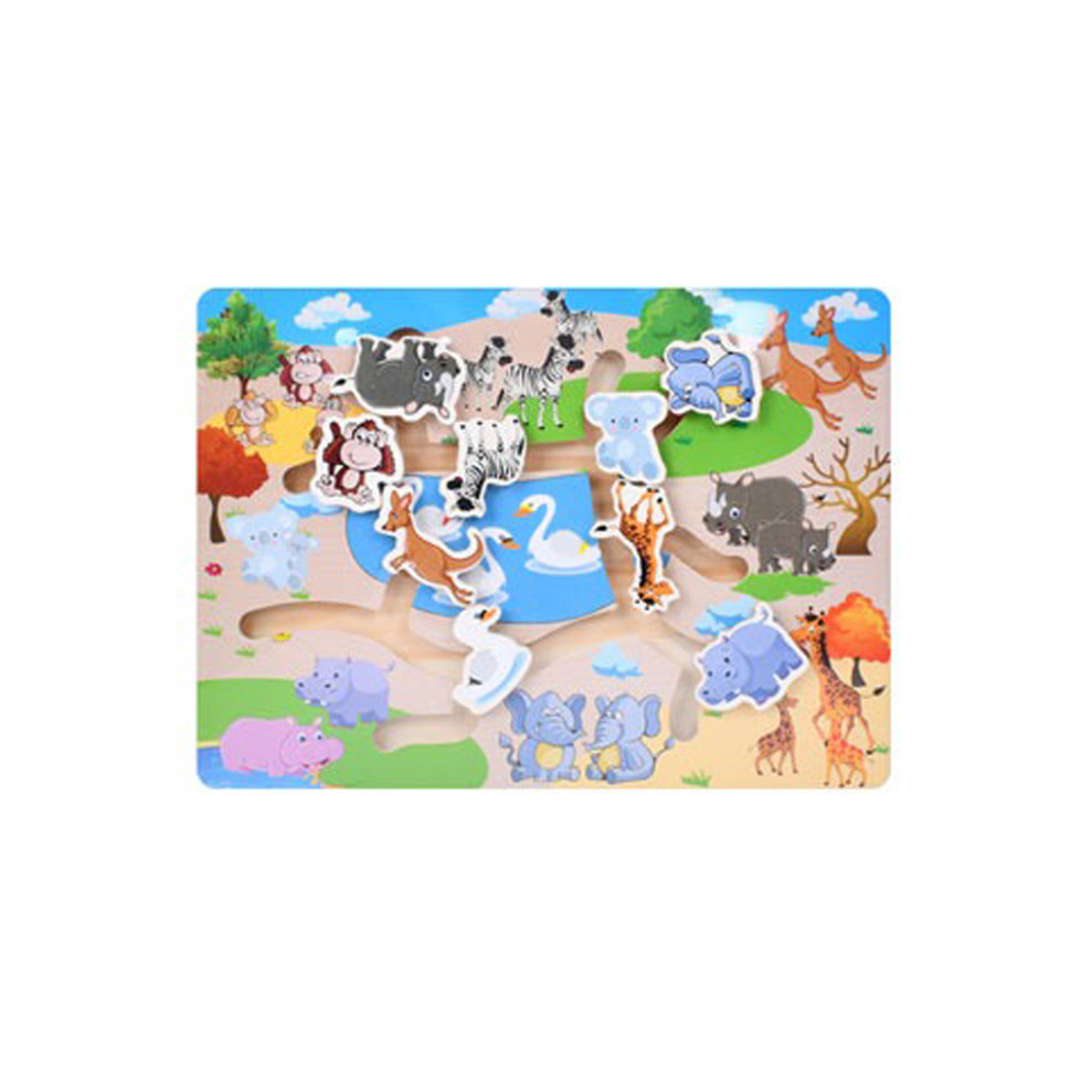 Деревянная игрушка Лабиринт Bambi MD 0817-4 размер 30х22,5 см