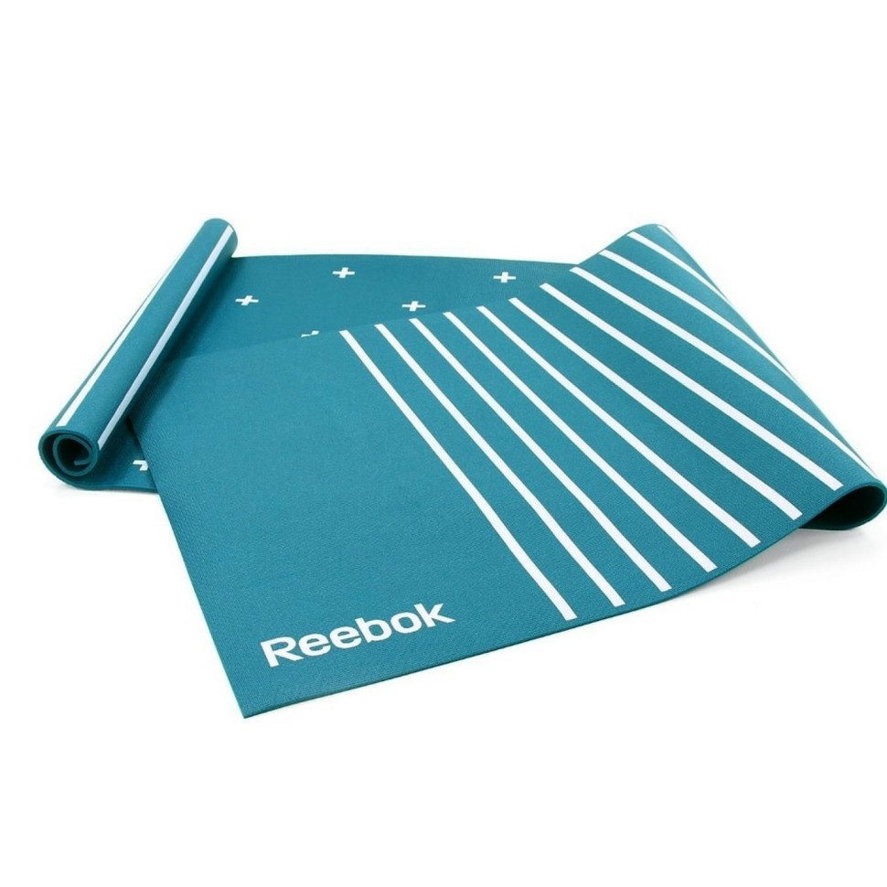Двосторонній килимок для йоги Double Sided Yoga Mat Reebok RAYG-11030GN