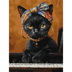 Картина по номерам "Необычная кошечка" &copy;art_selena_ua Идейка KHO6766, 30х40 см