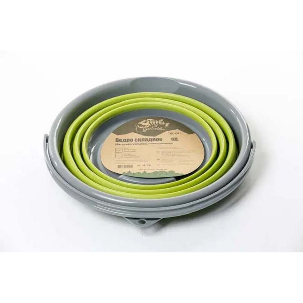 Ведро складное силиконовое Tramp  TRC-091-olive 10 л