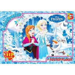 Детский пазл "Frouzen" G-Toys FR007 плакат 117 элементов