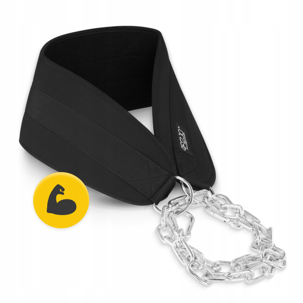 Пояс атлетический Dip Belt 4FIZJO P-5905973402262, 100 см черный