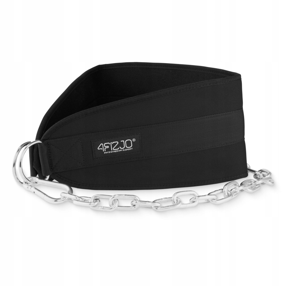 Пояс атлетический Dip Belt 4FIZJO P-5905973402262, 100 см черный