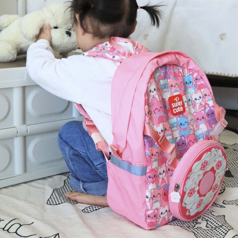 Рюкзак детский 2 в 1 «Котенок» Supercute SF127 Розовый