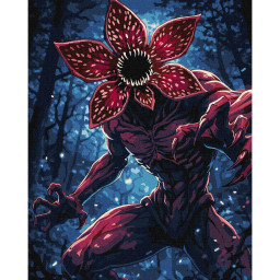 Картина по номерам "Монстр" Идейка KHO5223 с красками металлик 40х50 см