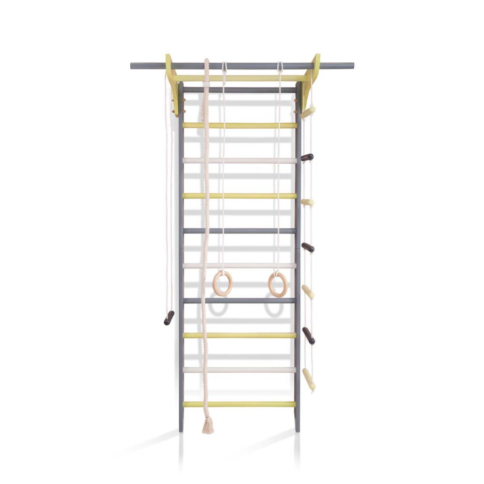 Спортивний куточок SportBaby 2-Lux 1-220 з трапецією та мотузковими сходами
