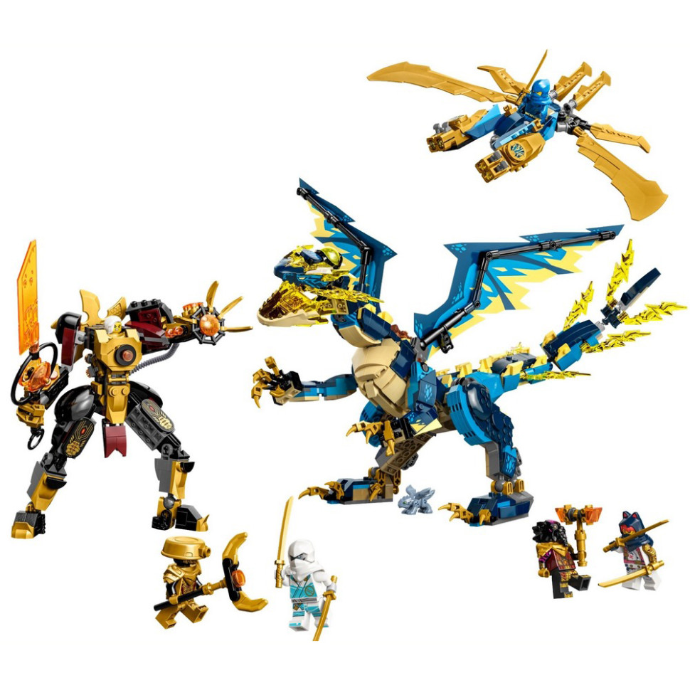 Конструктор Ninjago Дракон стихий против робота Владычицы LEGO 71796, 1038 деталей