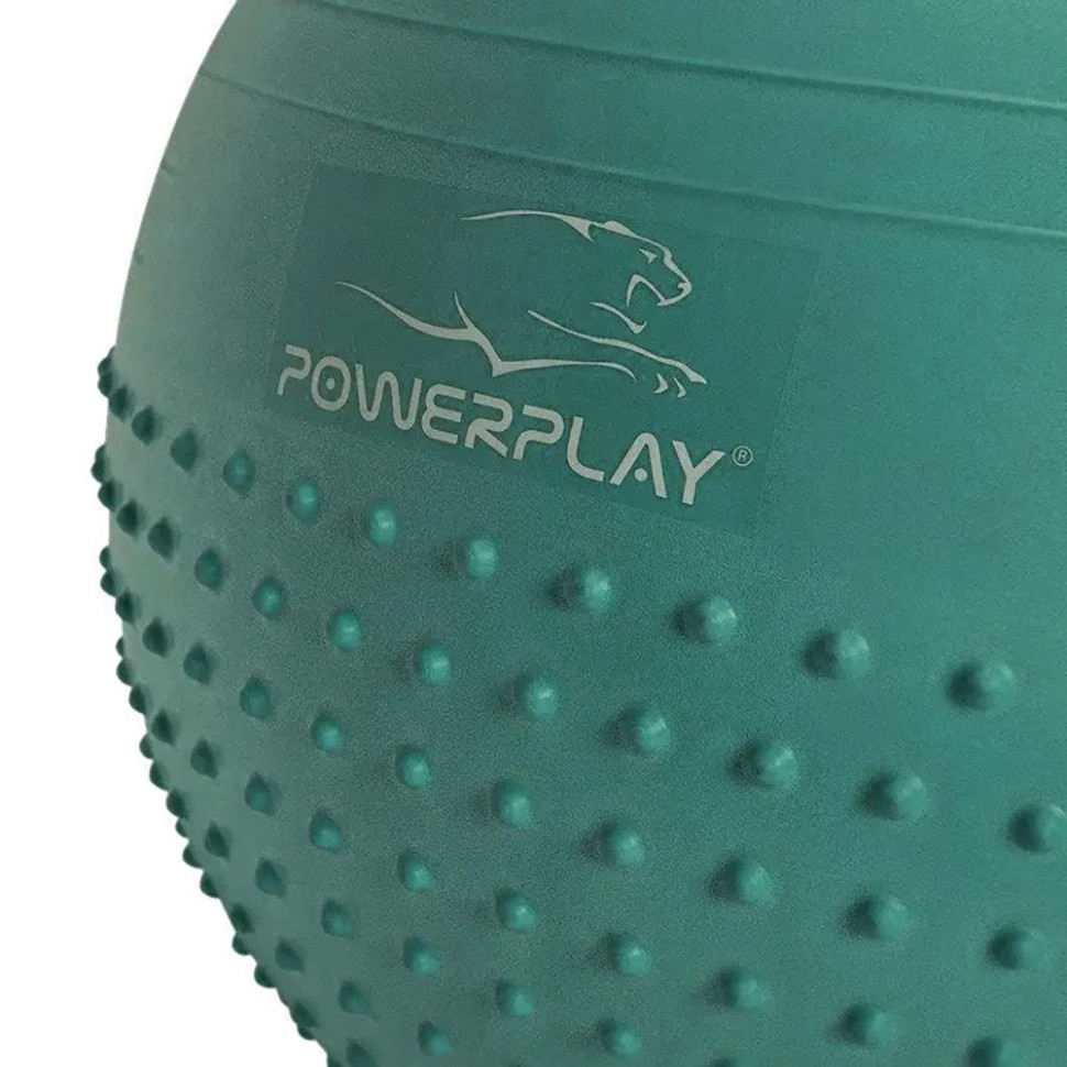 М'яч для фітнесу PowerPlay PP_4003_65_Green, Зелений, насос