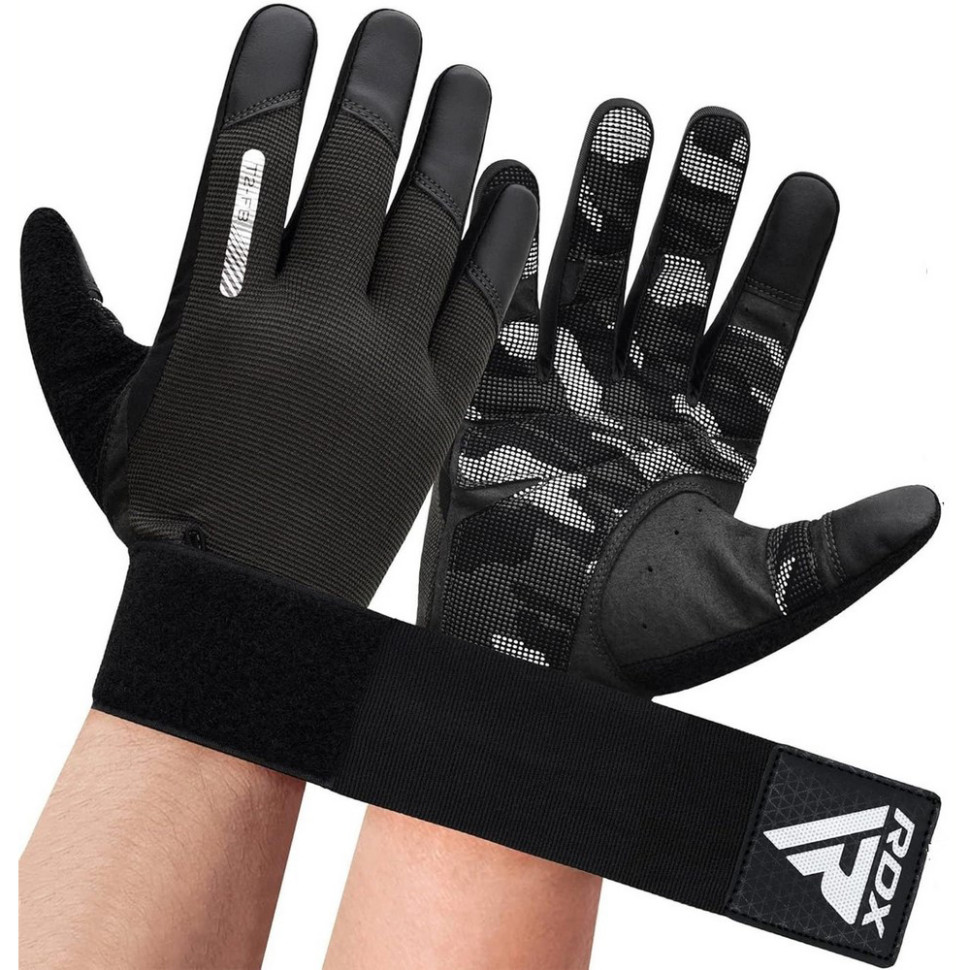 Рукавички для фітнесу T2 Touch Screen Friendly Full Fingerf RDX Inc Limited WGA-T2FB-XL, Black, XL
