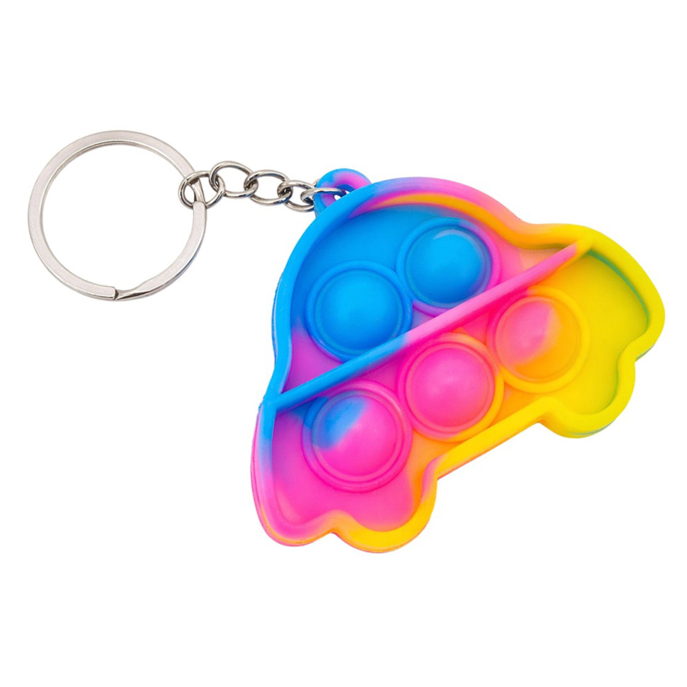 Детский антистресс-брелок Pop It мини Авто Bambi AA3641-7 силикон, 6,3х4,3х1 см