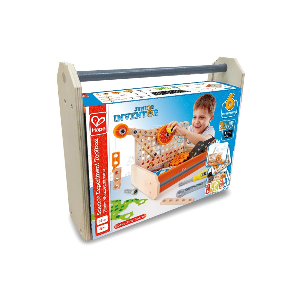 Конструктор Junior Inventor Инструменты для экспериментов Hape E3029, 32 детали
