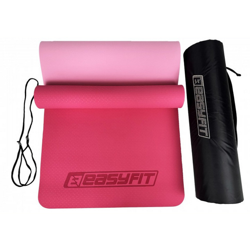 Килимок для йоги та фітнесу EasyFit EF-1924s-PP 6 мм, двошаровий 