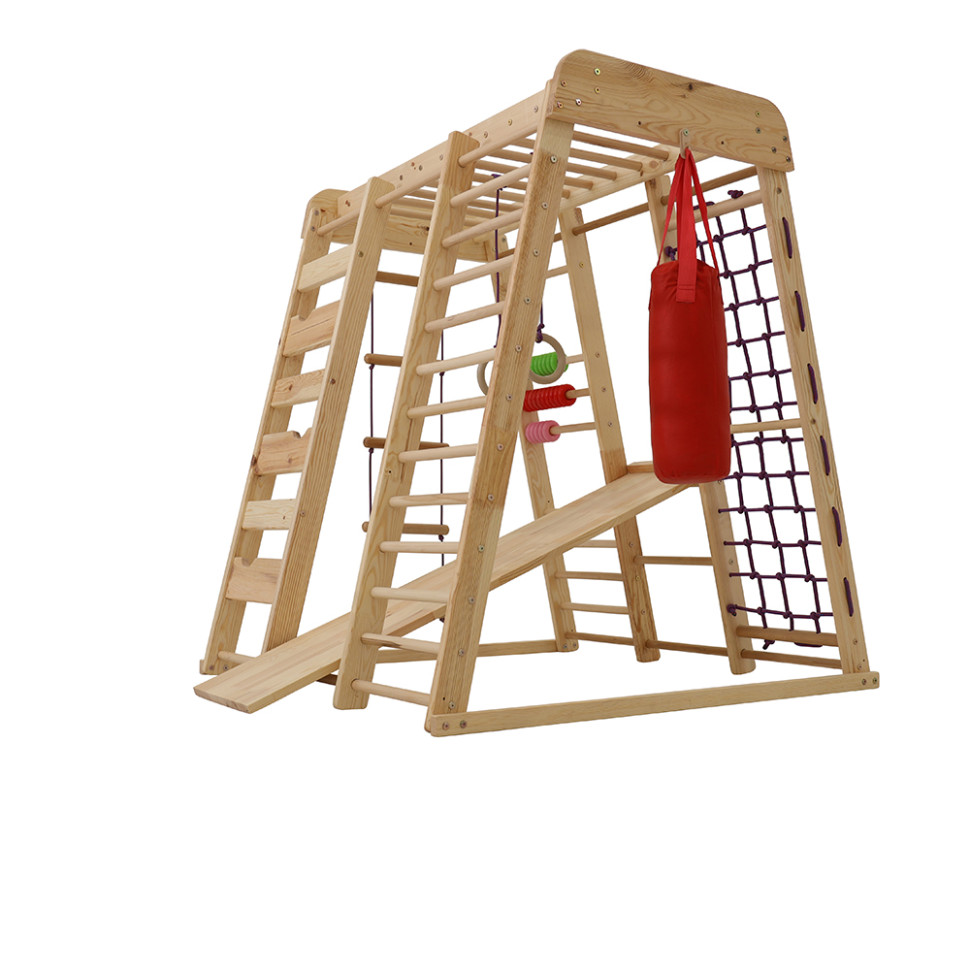 Спортивний комплекс вуличний дитячий SportBaby «Акварелька-outdoor» з грушею