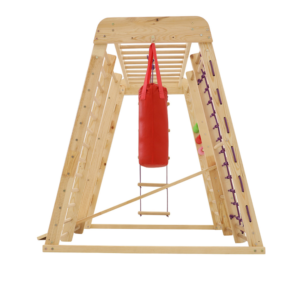 Спортивний комплекс вуличний дитячий SportBaby «Акварелька-outdoor» з грушею
