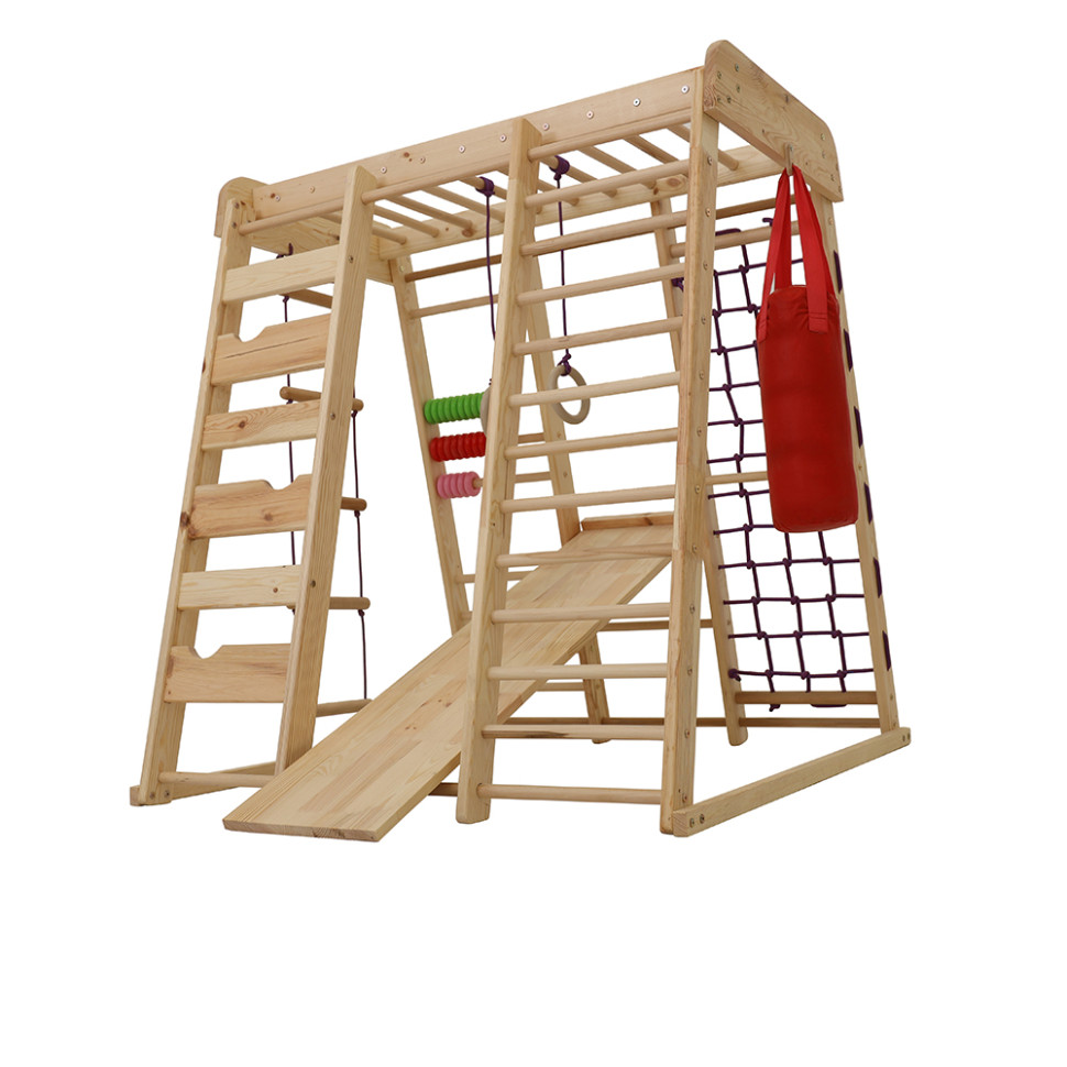 Спортивний комплекс вуличний дитячий SportBaby «Акварелька-outdoor» з грушею