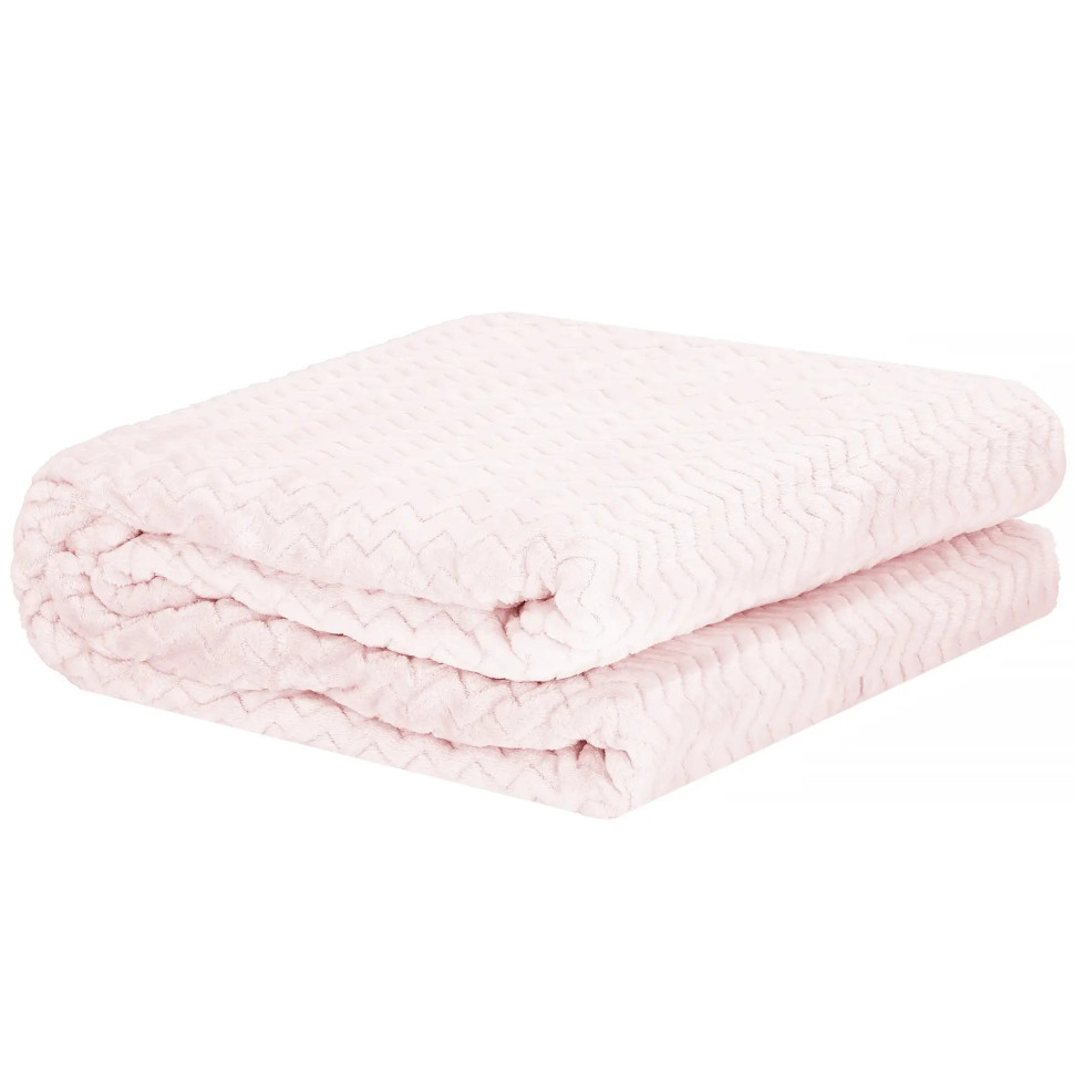Плед-покрывало Extra Soft Springos HA7117 светло-розовый 70x160 см