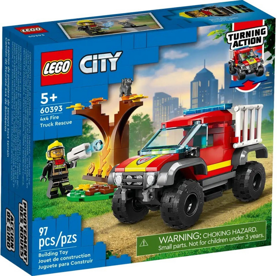 Конструктор LEGO City Fire Пожарно-спасательный внедорожник 60393