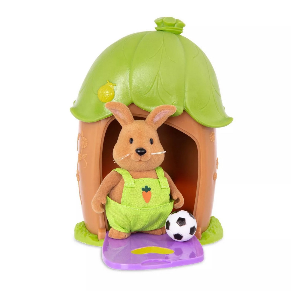 Ігровий набір Li'l Woodzeez Будиночок c сюрпризом (зелений дах, 1 фігурка кролика, 1 аксесуар) WZ6604Z