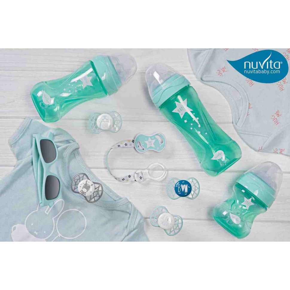 Держатель пустышки Nuvita 6070 с кольцом цвет зеленый NV6070GREEN