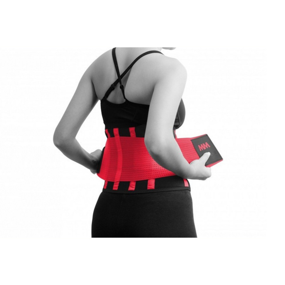 Пояс компрессионный MFA-277 Slimming belt MadMax MFA-277-RED_M, Black/rubine, red, M