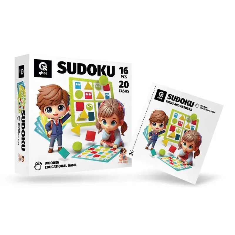 Деревянная детская логическая игра 