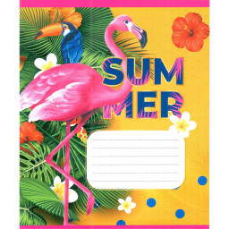 Тетрадь ученическая "Розовый фламинго" Leader 012-500059K-5 в клетку, 12 листов (959050)