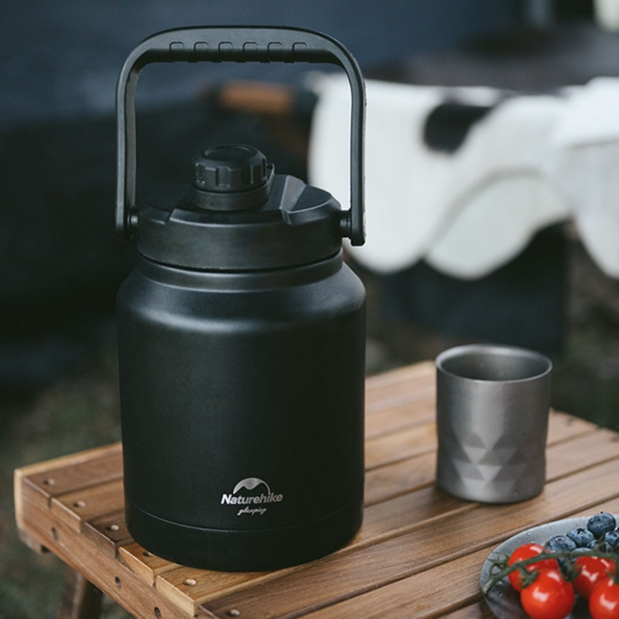 Термос NH22SJ001 Naturehike 6927595706985, 304 сталь, 3.8 л, чорний