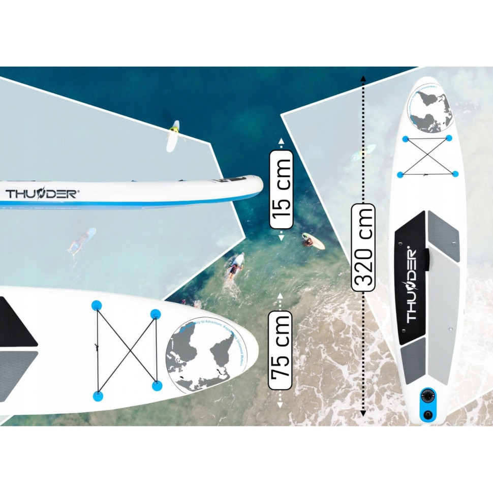 Надувная SUP доска Planet Thunder SUP-PLANET-BLUE с веслом Blue 320 см 