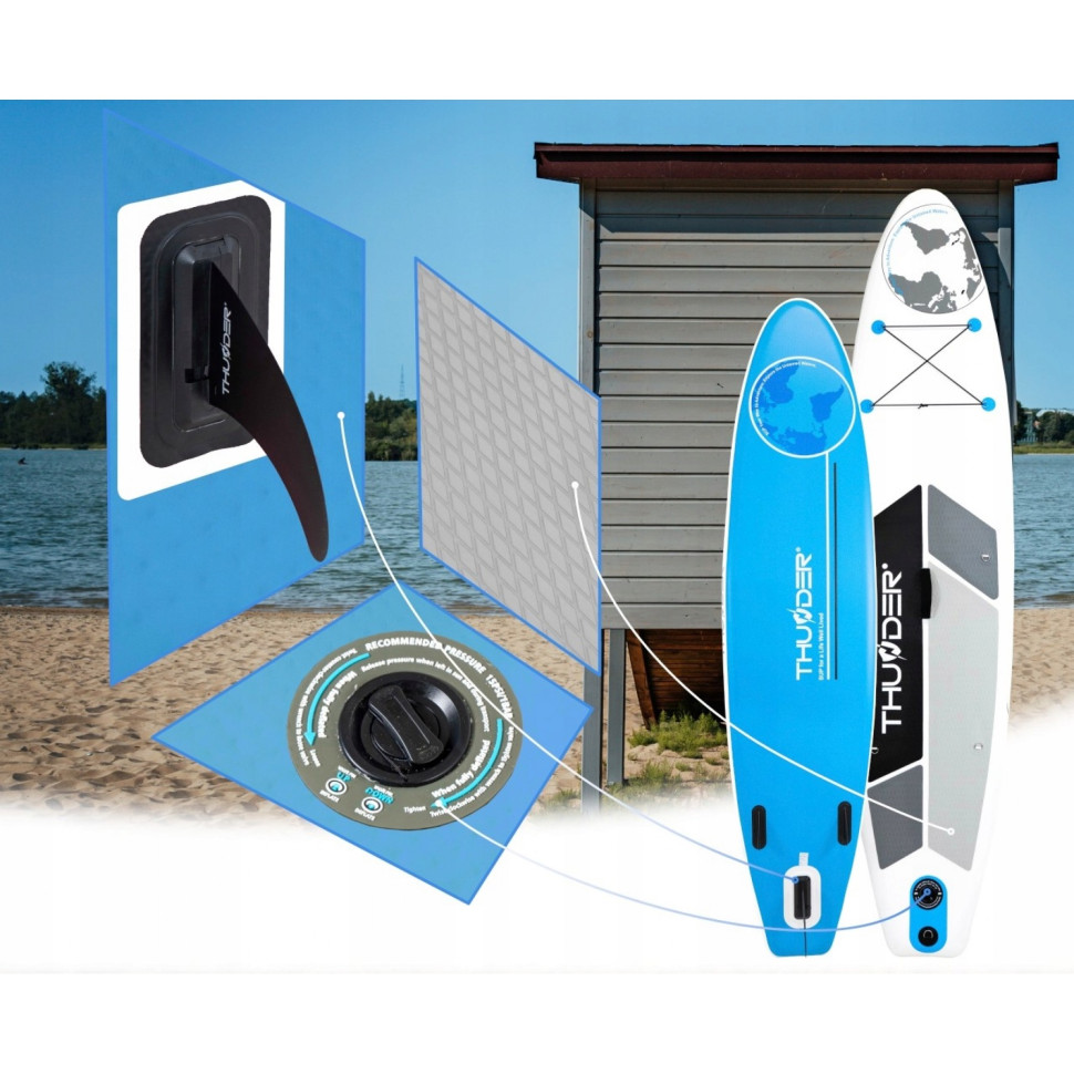 Надувная SUP доска Planet Thunder SUP-PLANET-BLUE с веслом Blue 320 см 