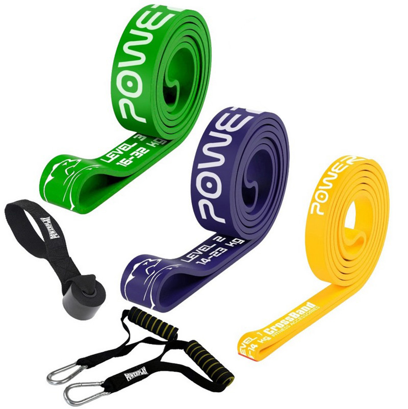 Эспандер-петля (резинка для фитнеса и кроссфита) PowerPlay PP_0021 в наборе 3 штуки