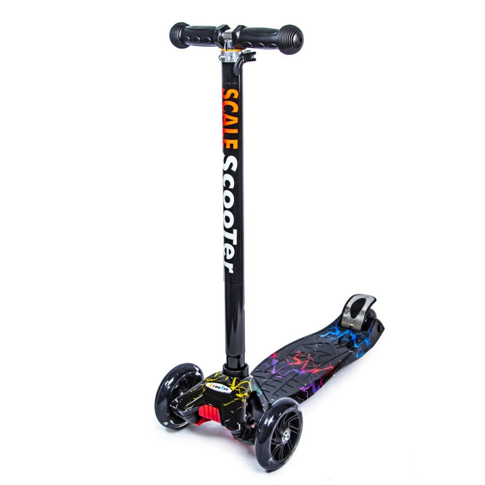 Детский четырехколесный самокат MAXI Bambi 783655605 Молния с подсветкой