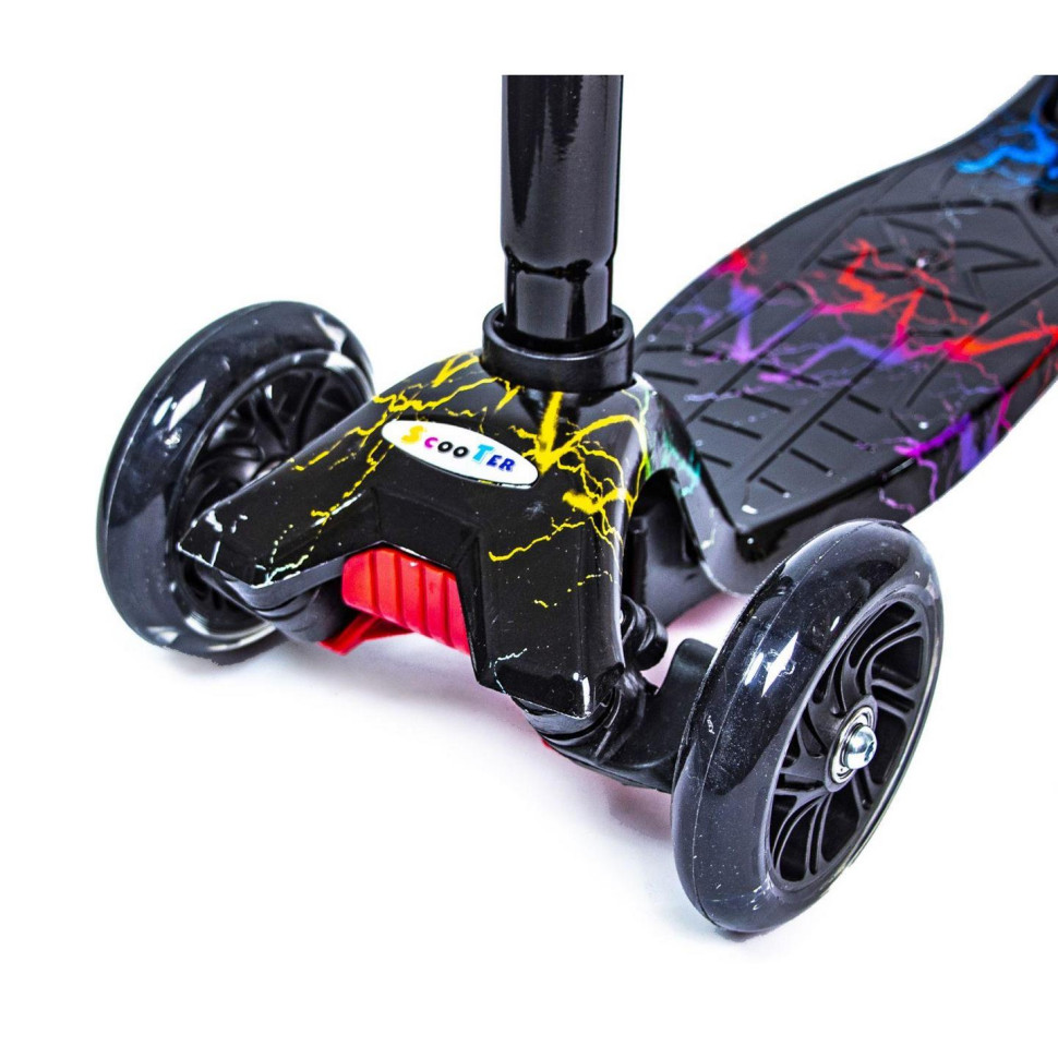 Детский четырехколесный самокат MAXI Bambi 783655605 Молния с подсветкой