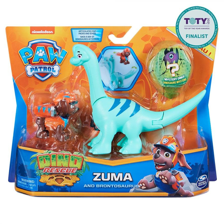 Коллекционная фигурка Paw Patrol SM17706/1677 щенка Зумы с динозавром (серия Дино-миссия)