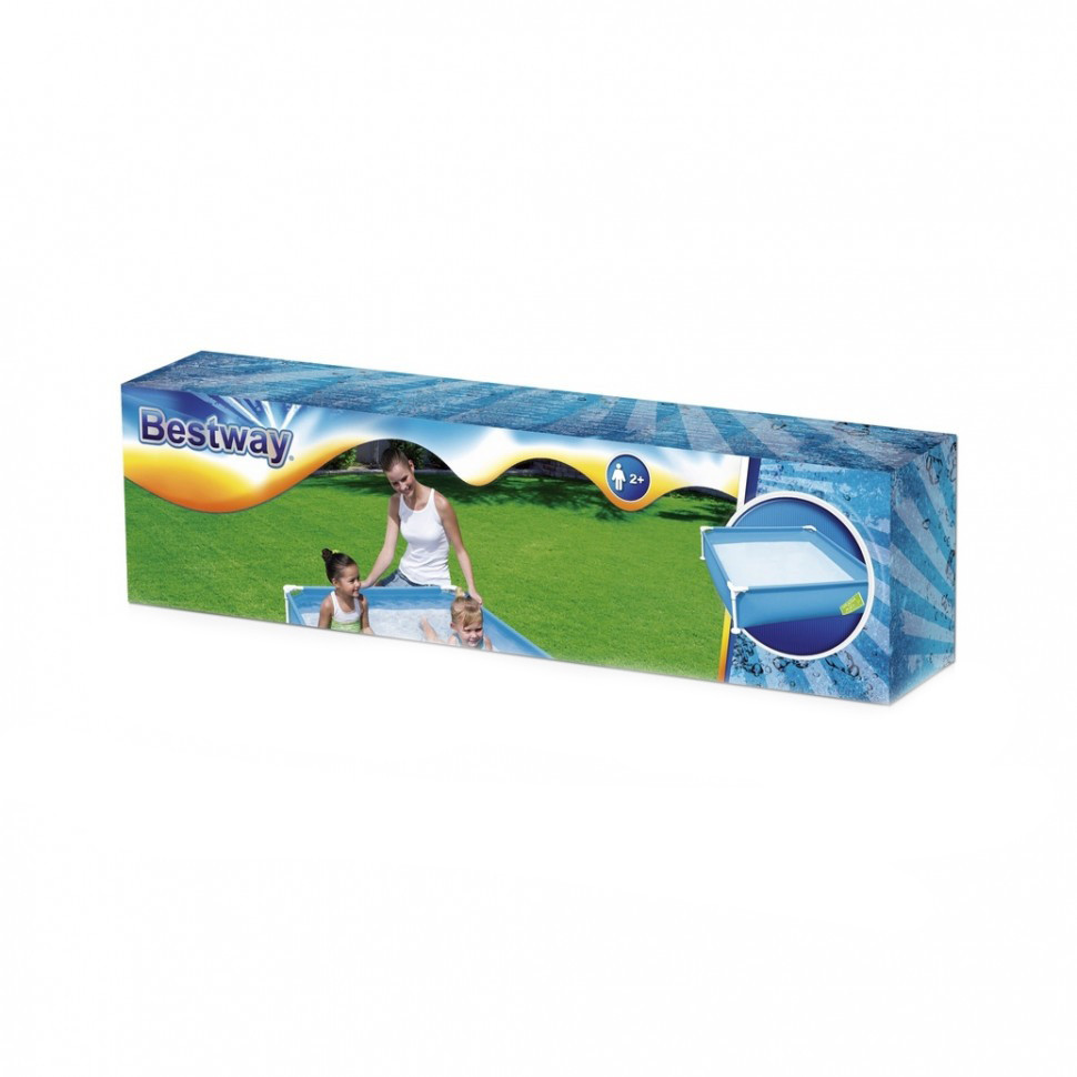 Бассейн каркасный Bestway 56217, 122х122х30,5 см, 340 л, с ремкомплектом