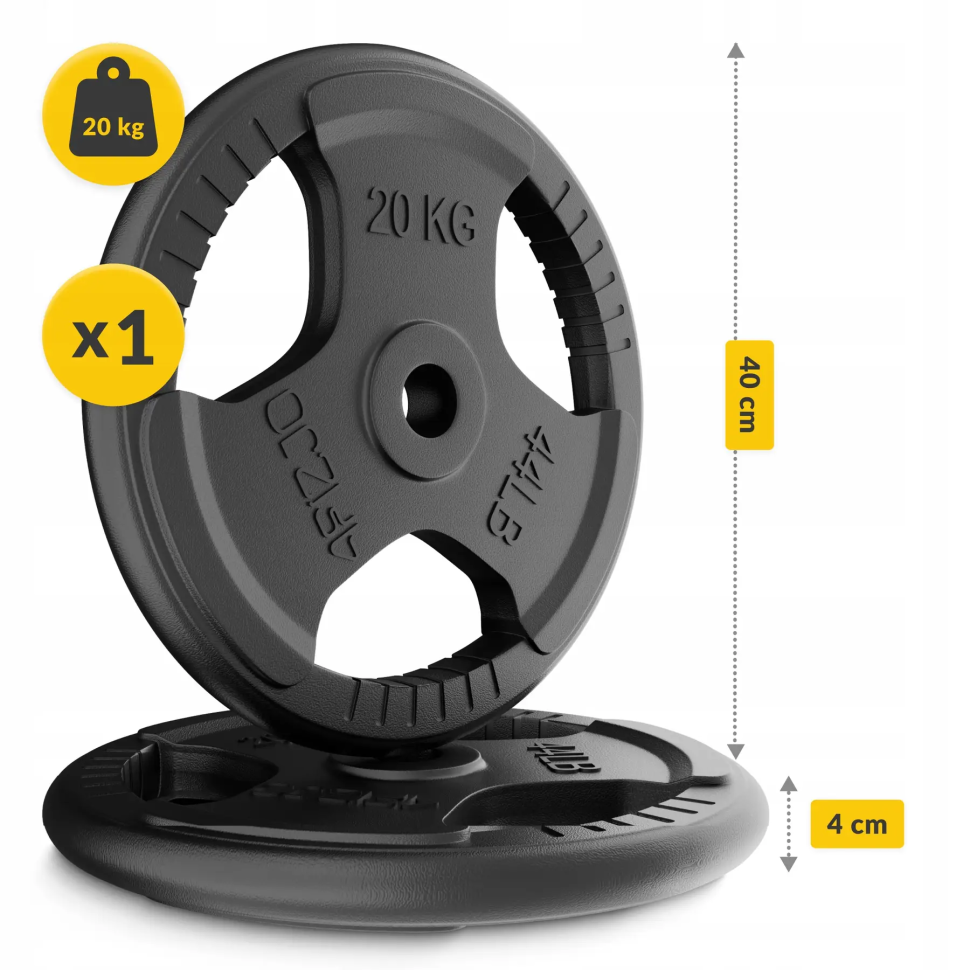 Диск металлический 4FIZJO P-5905973401395 черный 20 кг 26 мм