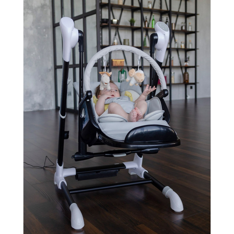 Детский стульчик-качели CARRELLO Cascata CRL-10303/1 Ash Grey