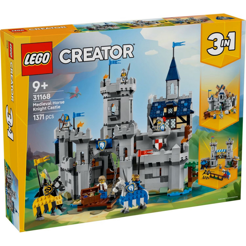 Конструктор Creator Середньовічний замок із лицарем на коні LEGO 31168, 1371 деталь
