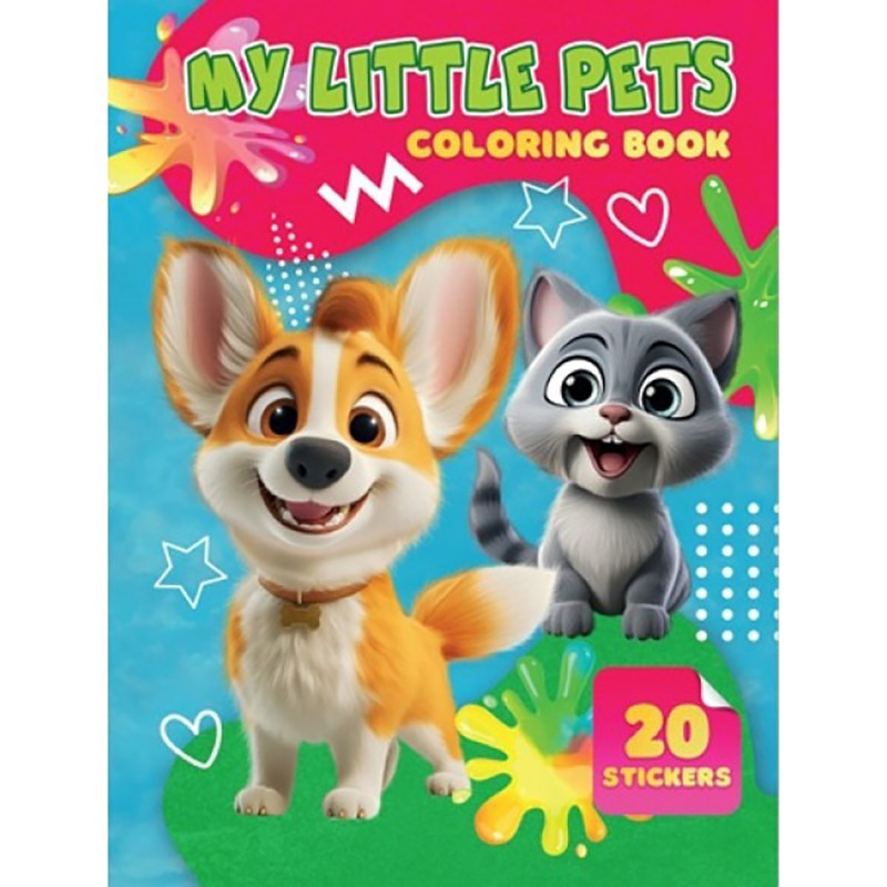 Детская раскраска My Little Pets Jumbi А06012504, 20 наклеек А4 