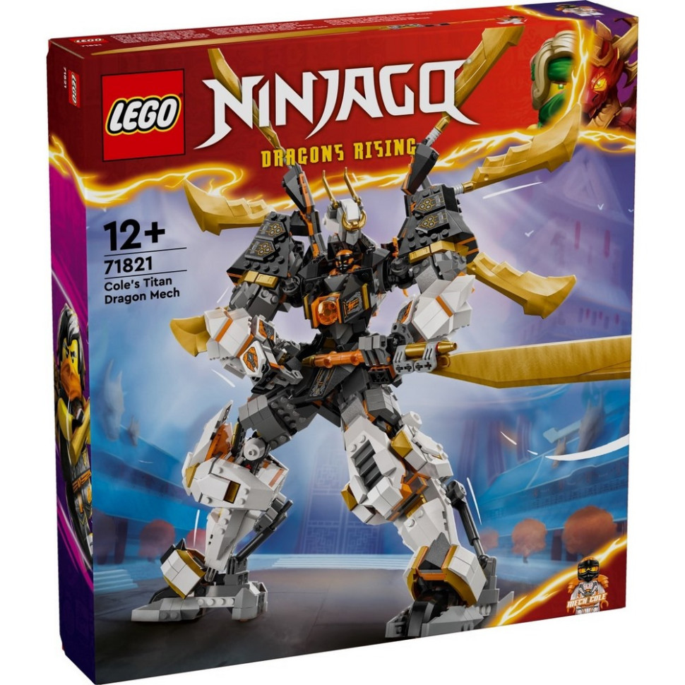 Конструктор Ninjago Драконий робот-титан Коула LEGO 71821, 1055 деталей