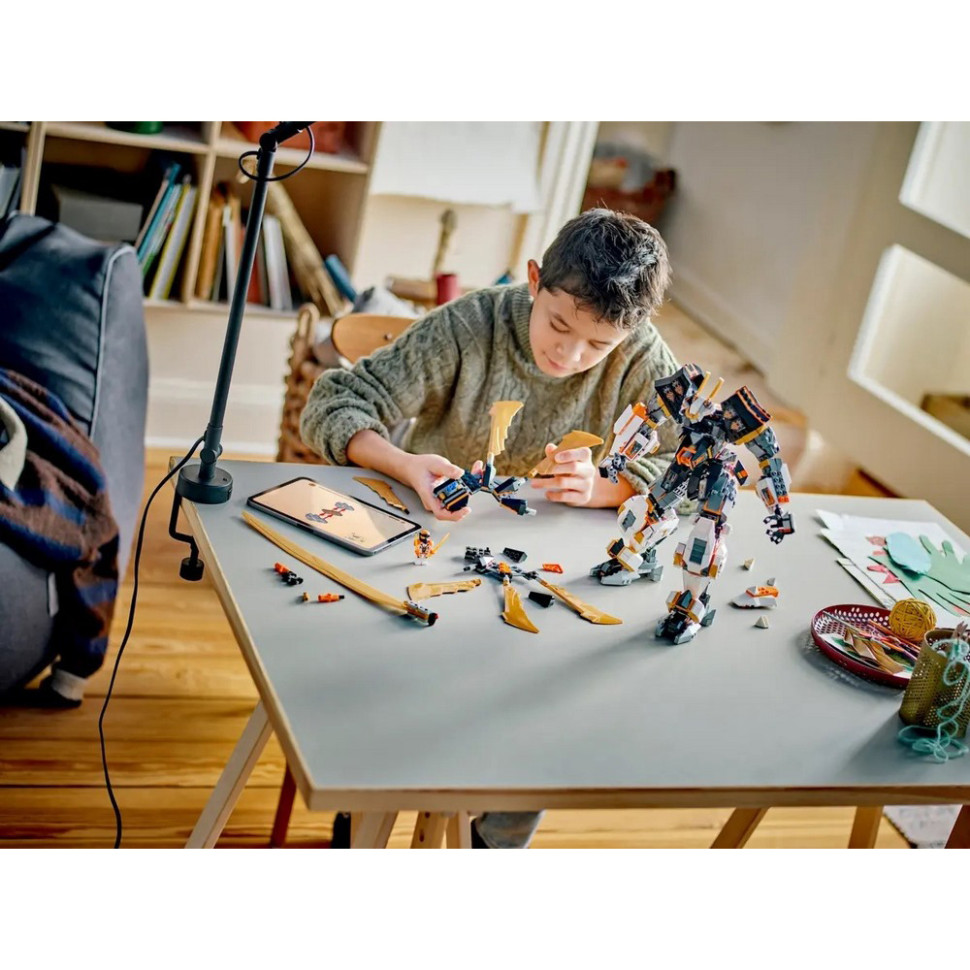 Конструктор Ninjago Драконий робот-титан Коула LEGO 71821, 1055 деталей